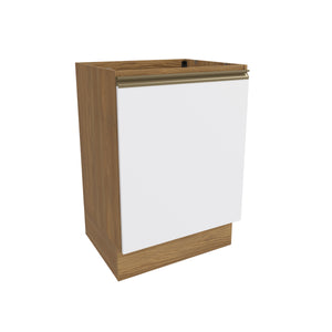 Gabinete Inferior 60cm 1 Puerta Kappesberg Marrón/Blanco