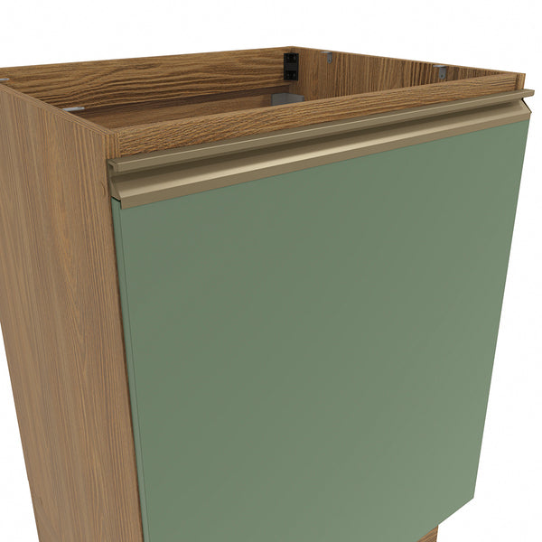 Gabinete Inferior 60cm 1 Puerta Kappesberg Marrón/Verde