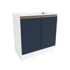 Gabinete Inferior 80cm 2 Puertas Kappesberg Blanco/Azul