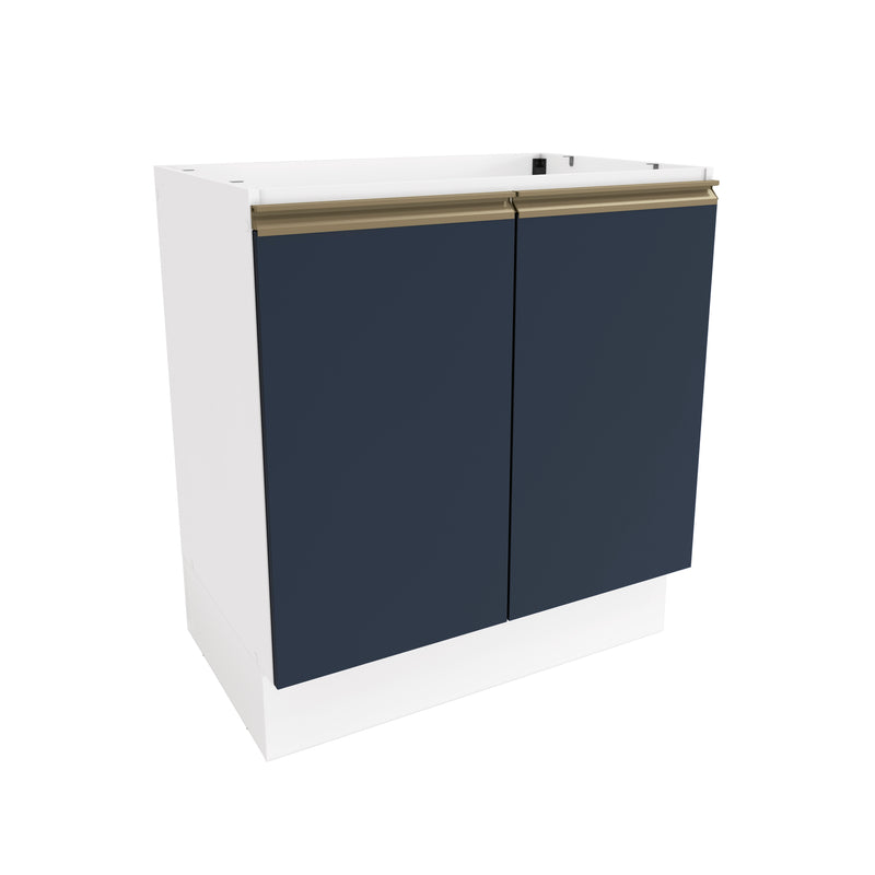Gabinete Inferior 80cm 2 Puertas Kappesberg Blanco/Azul