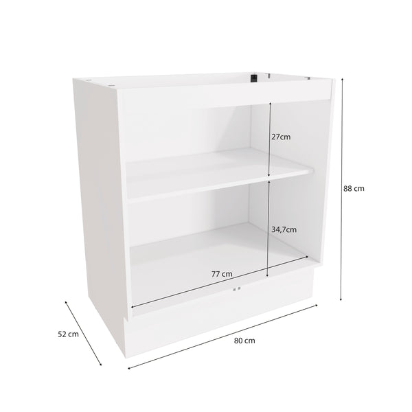 Gabinete Inferior 80cm 2 Puertas Kappesberg Blanco/Azul