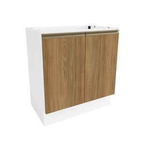 Gabinete Inferior 80cm 2 Puertas Kappesberg Blanco/Marrón