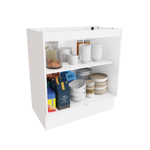 Gabinete Inferior 80cm 2 Puertas Kappesberg Blanco/Marrón