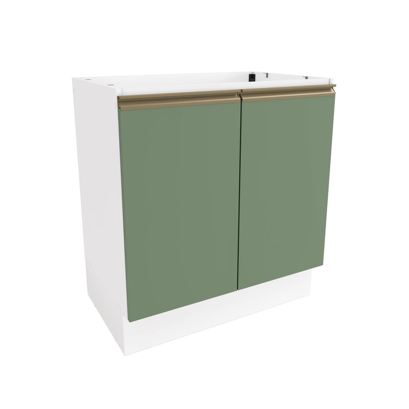 Gabinete Inferior 80cm 2 Puertas Kappesberg Blanco/Verde