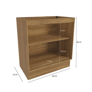 Gabinete Inferior 80cm 2 Puertas Kappesberg Marrón