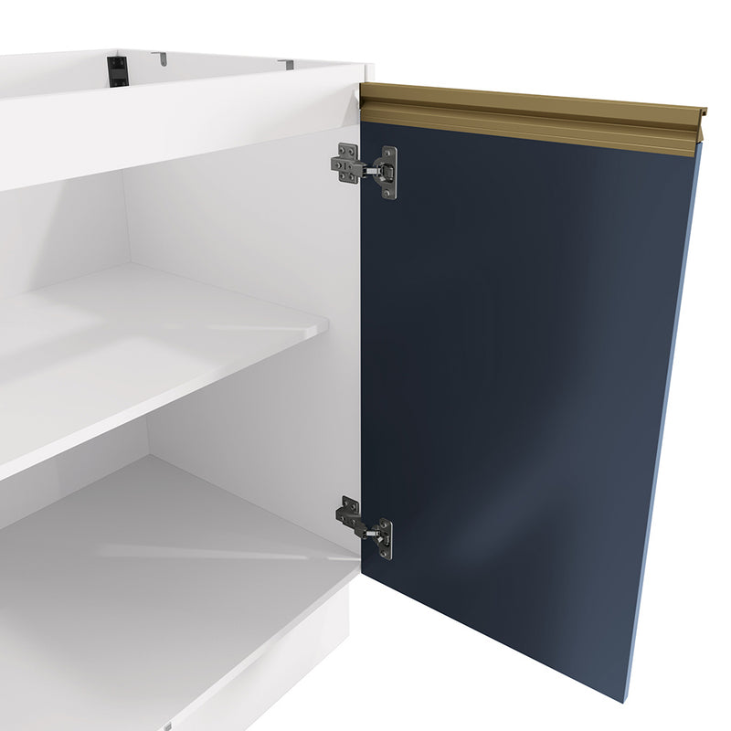Gabinete Inferior 80cm 2 Puertas Kappesberg Blanco/Azul
