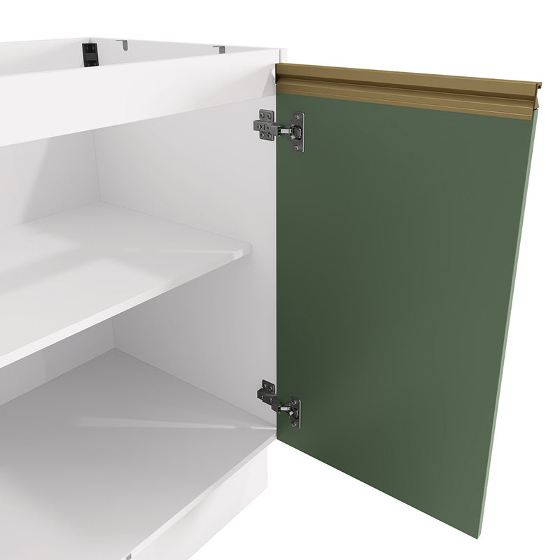 Gabinete Inferior 80cm 2 Puertas Kappesberg Blanco/Verde
