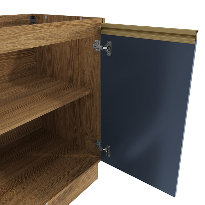 Gabinete Inferior 80cm 2 Puertas Kappesberg Marrón/Azul