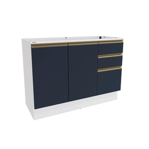 Gabinete Inferior 120cm Cajones Kappesberg Blanco/Azul
