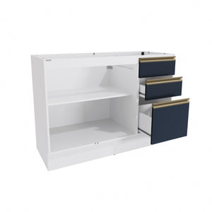 Gabinete Inferior 120cm Cajones Kappesberg Blanco/Azul