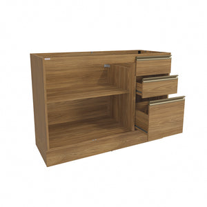Gabinete Inferior 120cm Cajones Kappesberg Marrón