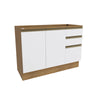 Gabinete Inferior 120cm Cajones Kappesberg Marrón/Blanco
