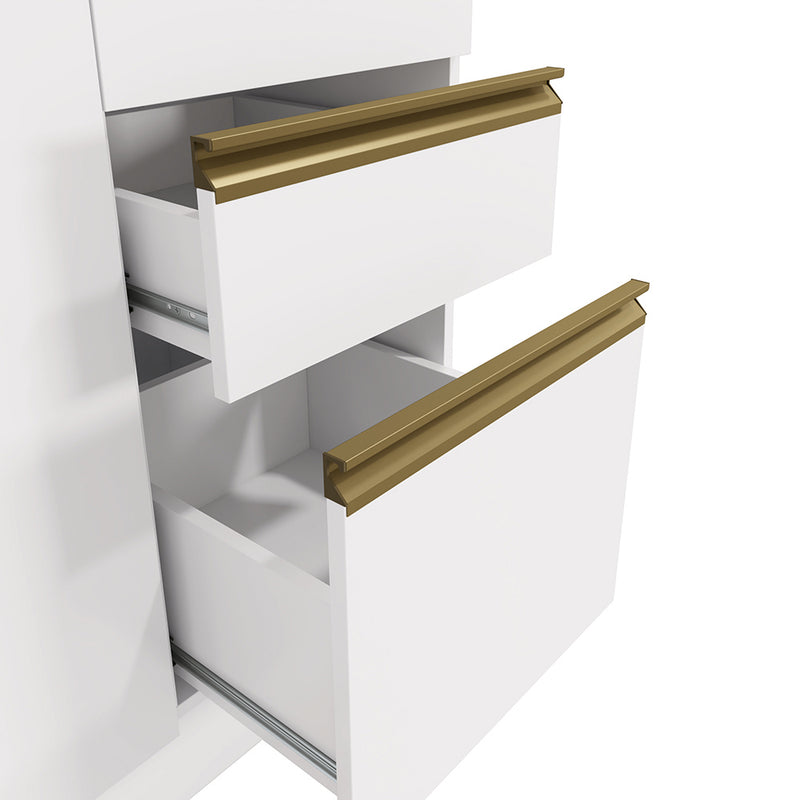 Gabinete Inferior 120cm 3 Cajones Kappesberg Blanco