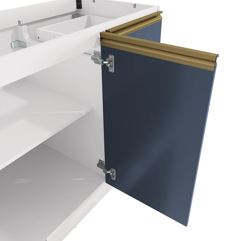 Gabinete Inferior 120cm Cajones Kappesberg Blanco/Azul