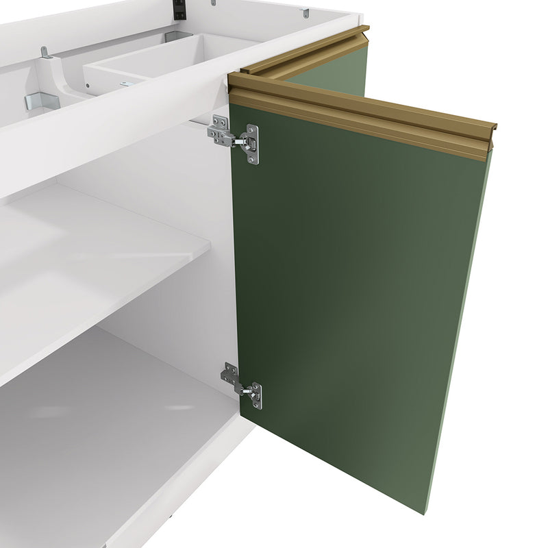 Gabinete Inferior 120cm Cajones Kappesberg Blanco/Verde