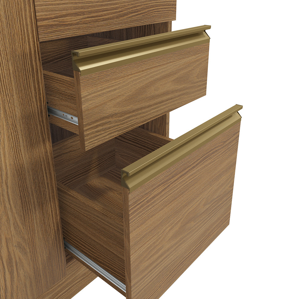 Gabinete Inferior 120cm Cajones Kappesberg Marrón