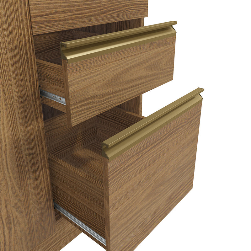 Gabinete Inferior 120cm Cajones Kappesberg Marrón
