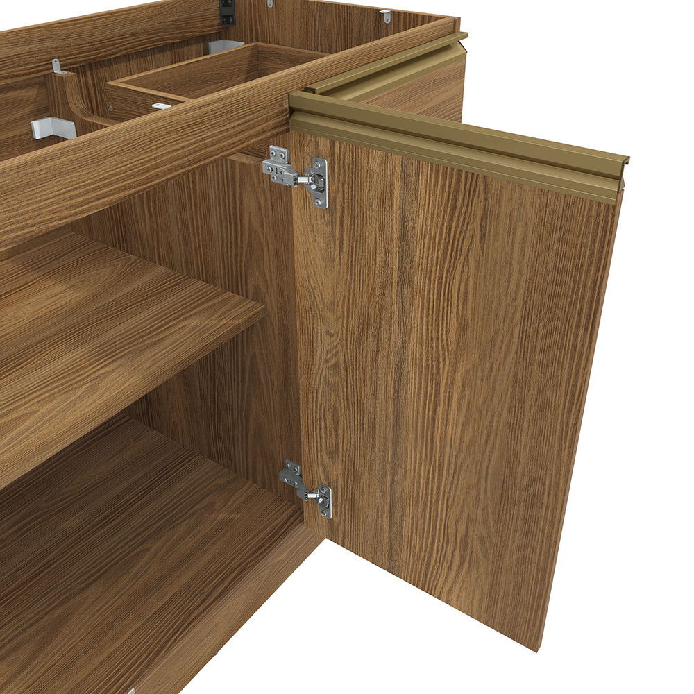 Gabinete Inferior 120cm Cajones Kappesberg Marrón