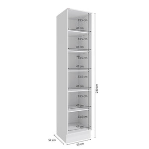 Alacena Despensa 50cm 1 Puerta MDF Kappesberg Blanco