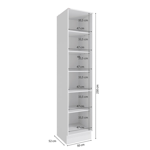 Alacena Despensa 50cm 1 Puerta MDF Kappesberg Blanco