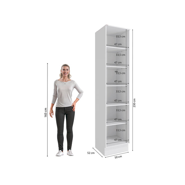 Alacena Despensa 50cm 1 Puerta MDF Kappesberg Blanco
