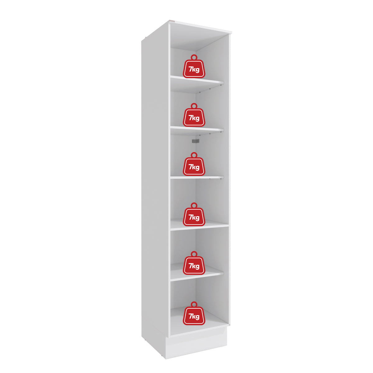 Alacena Despensa 50cm 1 Puerta MDF Kappesberg Blanco