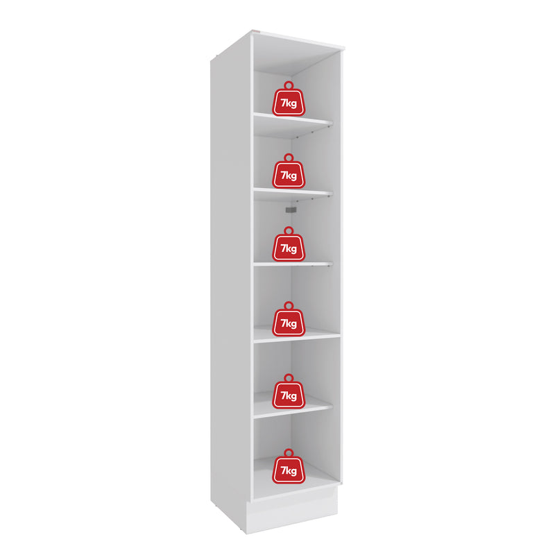 Alacena Despensa 50cm 1 Puerta MDF Kappesberg Blanco