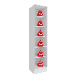Alacena Despensa 50cm 1 Puerta MDF Kappesberg Blanco/Azul