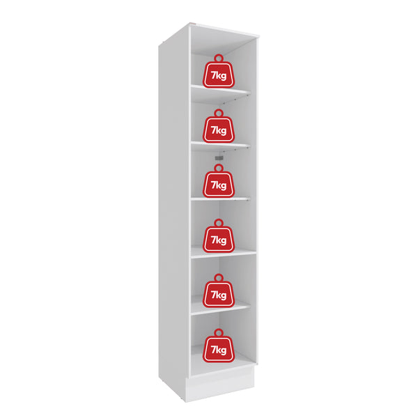 Alacena Despensa 50cm 1 Puerta MDF Kappesberg Blanco/Azul