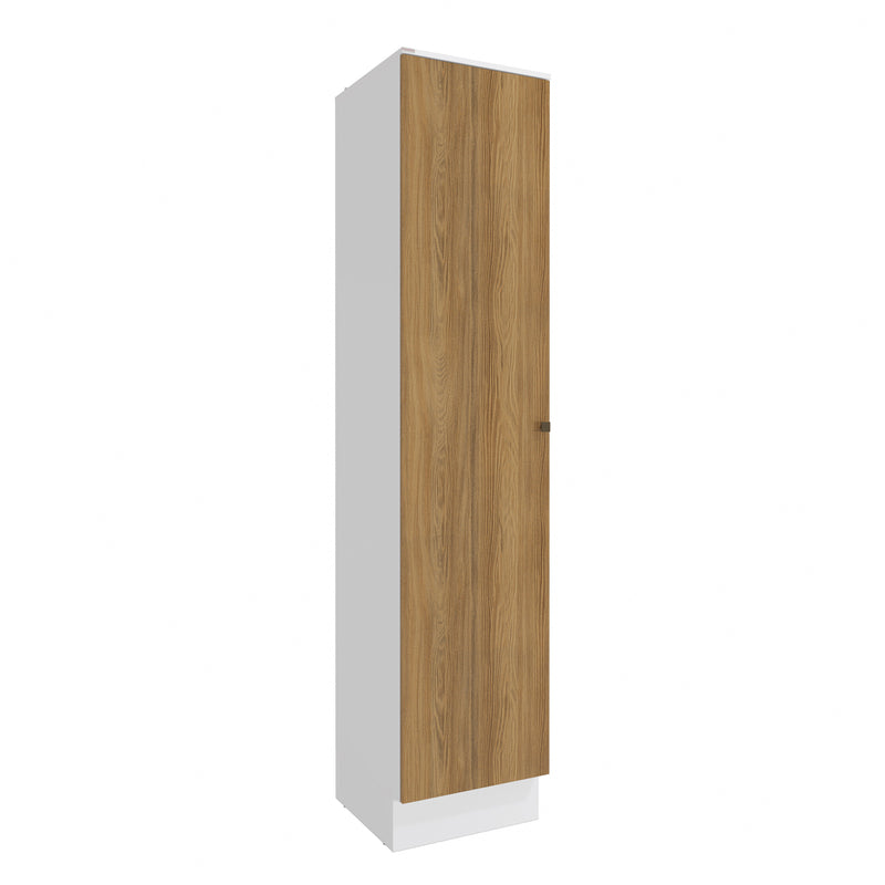 Alacena Despensa 50cm 1 Puerta MDF Kappesberg Blanco/Marrón