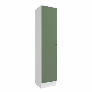 Alacena Despensa 50cm 1 Puerta MDF Kappesberg Blanco/Verde