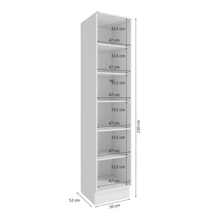 Alacena Despensa 50cm 1 Puerta MDF Kappesberg Blanco/Verde