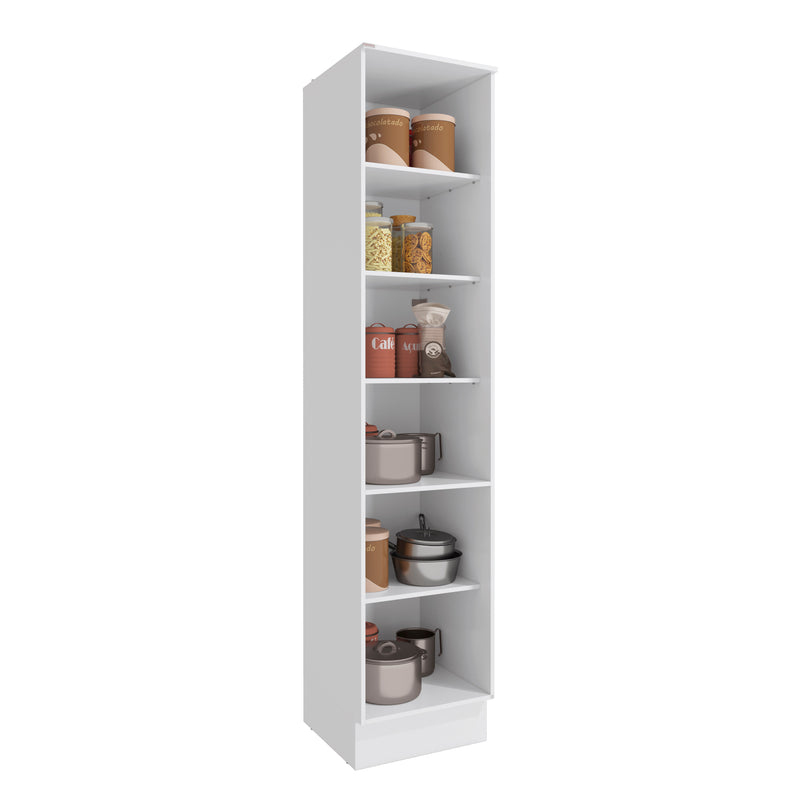 Alacena Despensa 50cm 1 Puerta MDF Kappesberg Blanco/Verde