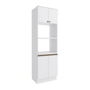 Torre para Horno y Microondas 70cm MDF Kappesberg Blanco
