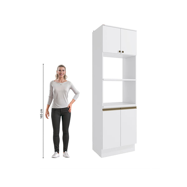 Torre para Horno y Microondas 70cm MDF Kappesberg Blanco