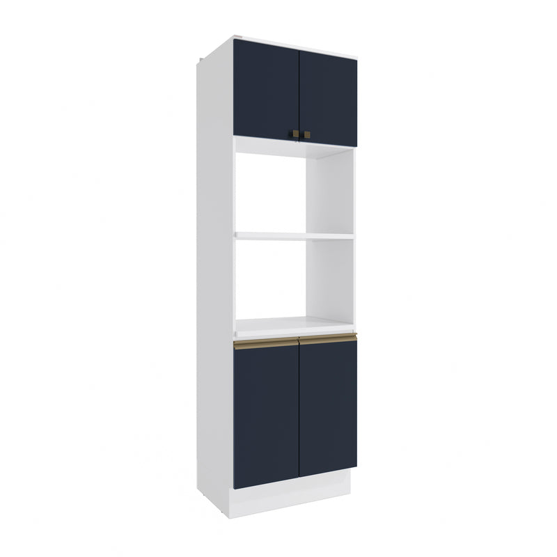 Torre para Horno y Microondas 70cm Kappesberg Blanco/Azul