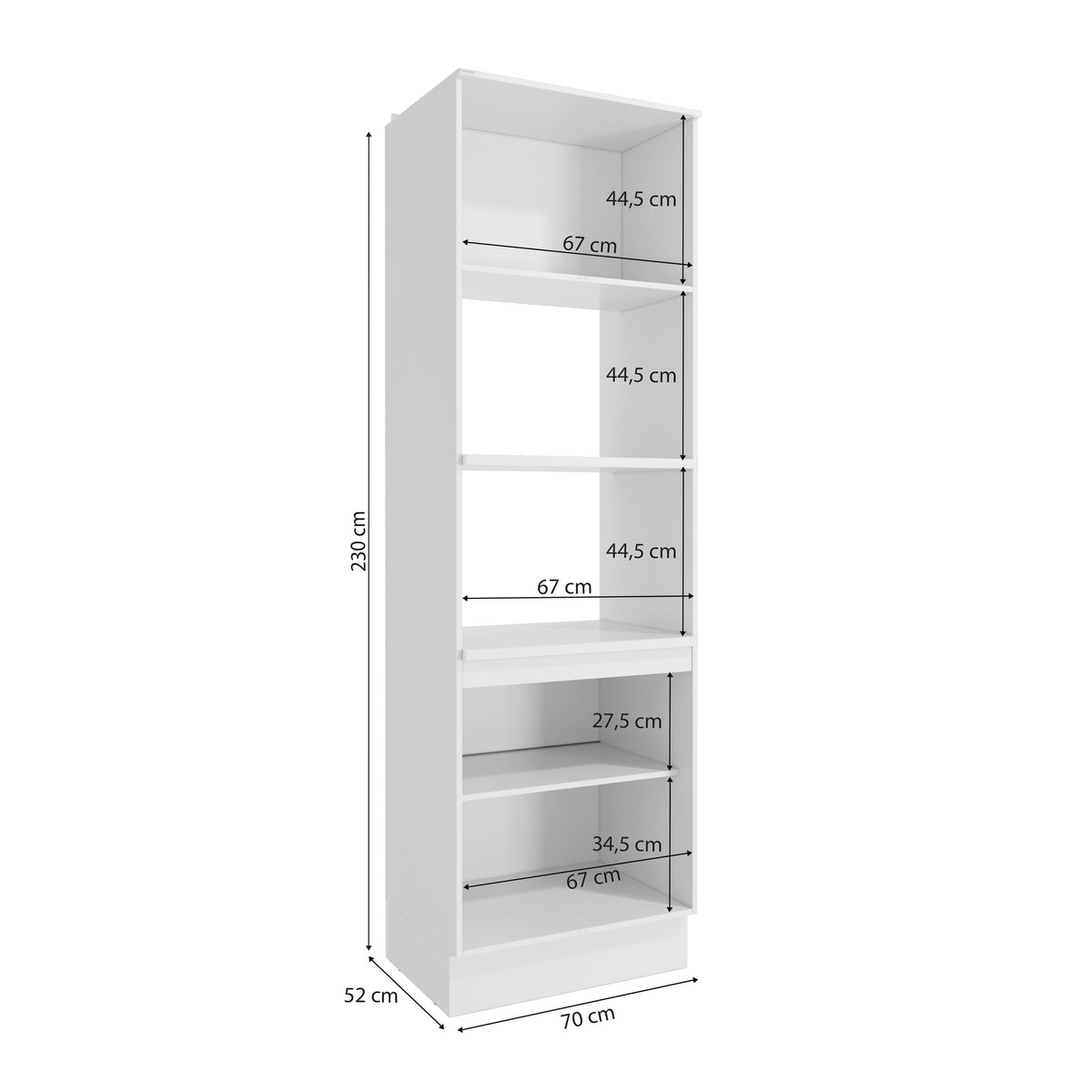 Torre para Horno y Microondas 70cm Kappesberg Blanco/Azul