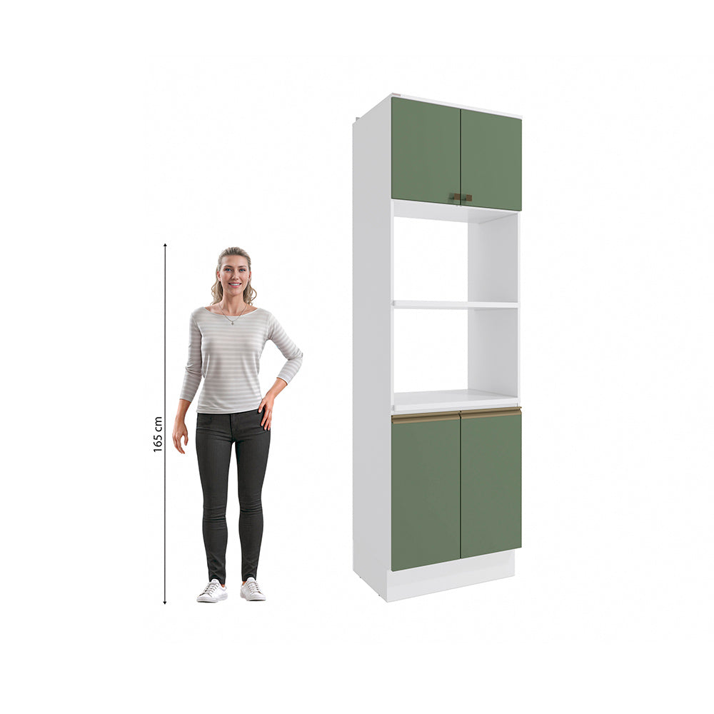 Torre para Horno y Microondas 70cm Kappesberg Blanco/Verde