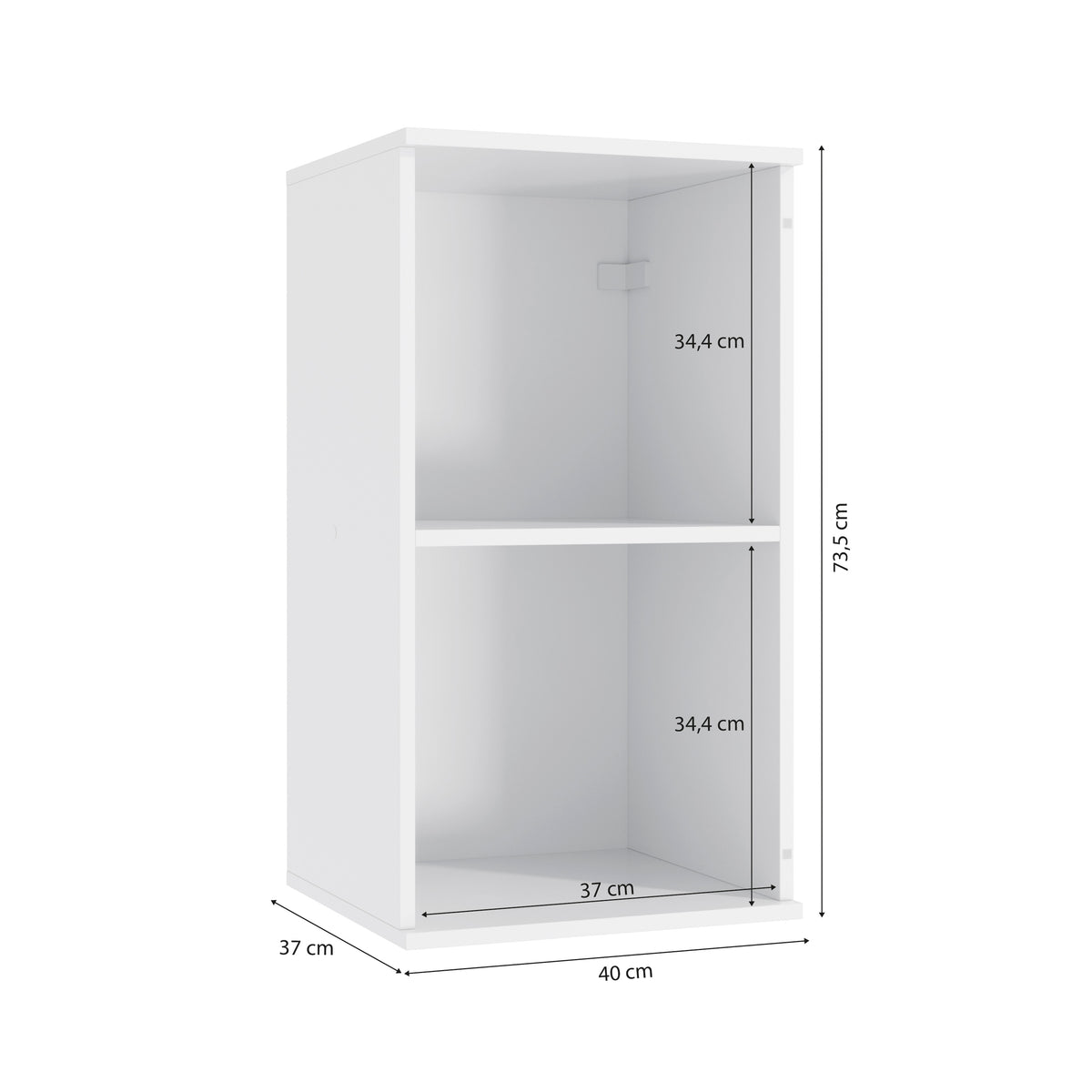 Alacena Aérea 40cm MDF 1 Puerta Kappesberg Blanco/Marrón