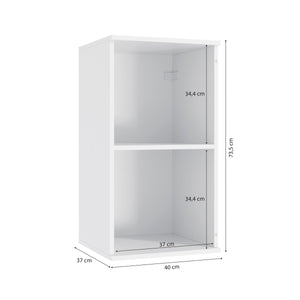 Alacena Aérea 40cm MDF 1 Puerta Kappesberg Blanco/Marrón