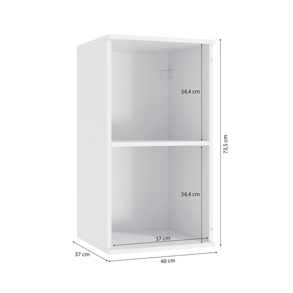 Alacena Aérea 40cm MDF 1 Puerta Kappesberg Blanco/Marrón