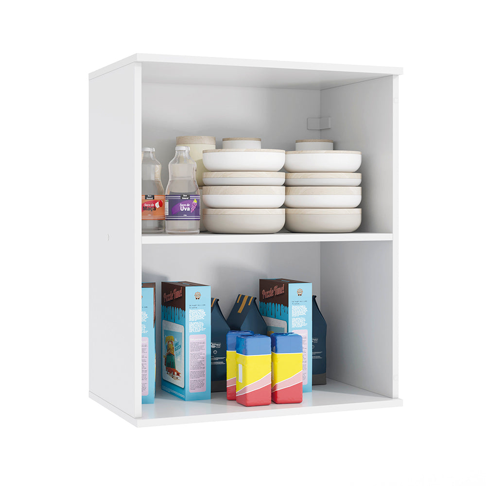Alacena Aérea 60cm MDF 1 Puerta Kappesberg Blanco/Marrón
