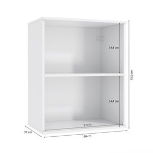 Alacena Aérea 60cm MDF 1 Puerta Kappesberg Blanco/Marrón