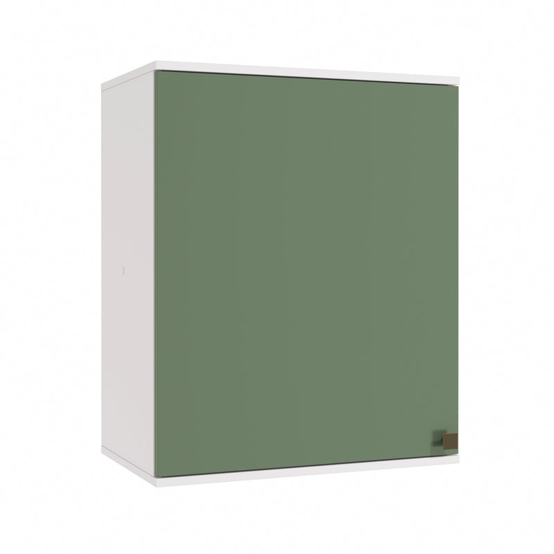 Alacena Aérea 60cm MDF 1 Puerta Kappesberg Blanco/Verde