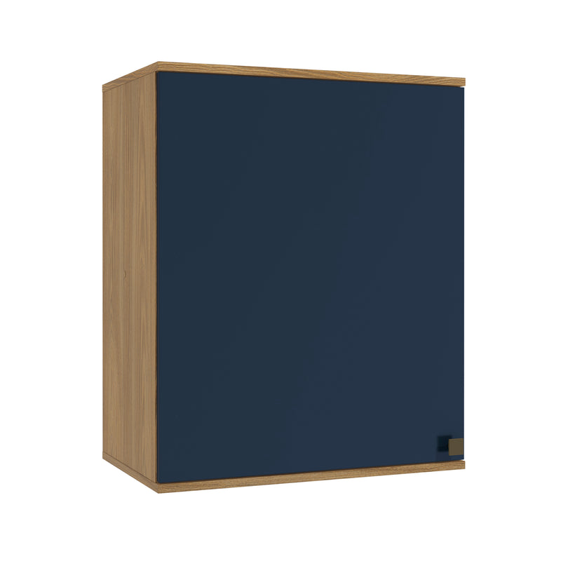 Alacena Aérea 60cm MDF 1 Puerta Kappesberg Marrón/Azul
