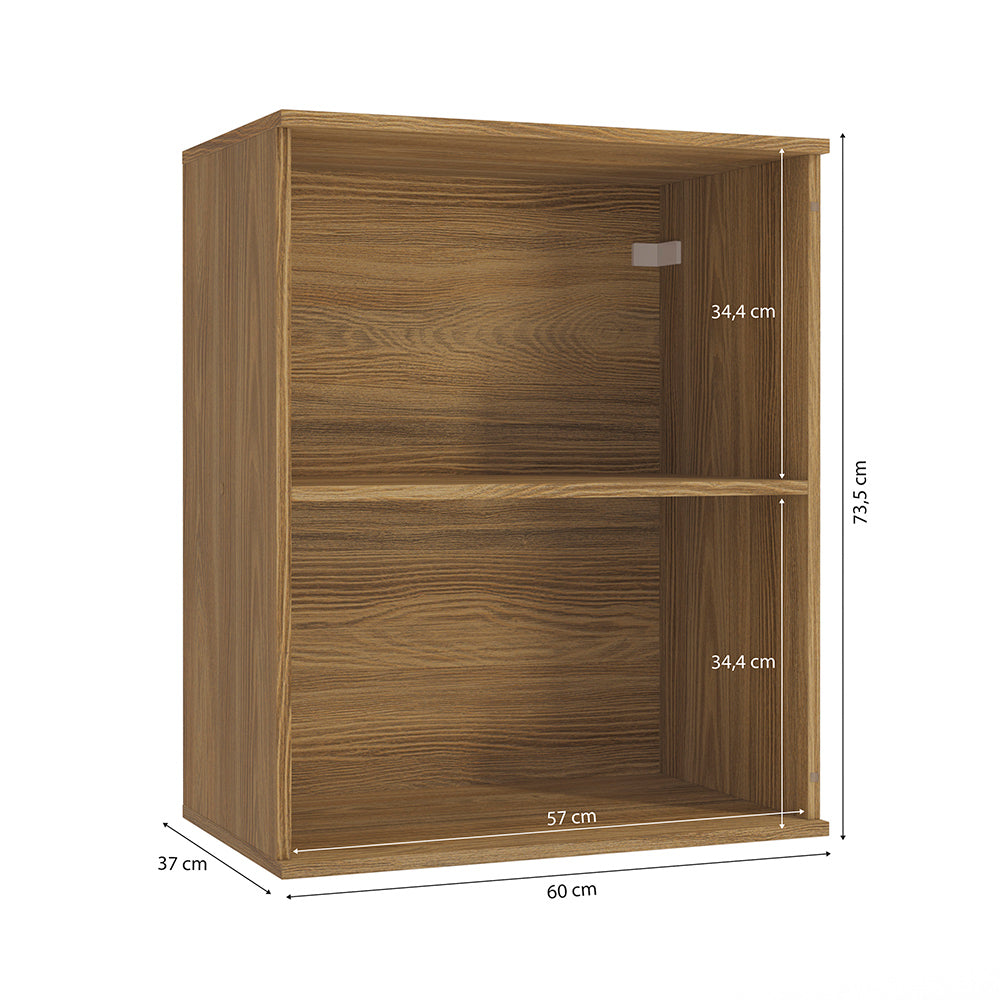 Alacena Aérea 60cm MDF 1 Puerta Kappesberg Marrón/Blanco