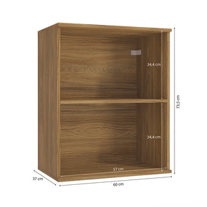 Alacena Aérea 60cm MDF 1 Puerta Kappesberg Marrón/Blanco