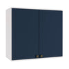 Alacena Aérea 80cm MDF 2 Puertas Kappesberg Blanco/Azul