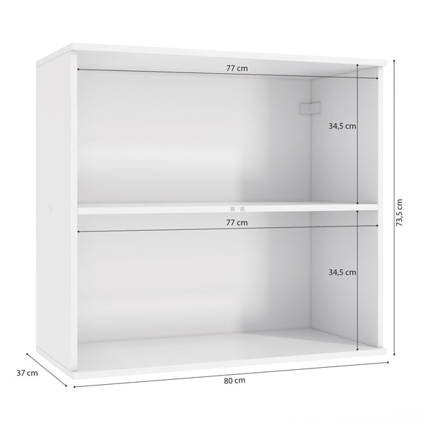 Alacena Aérea 80cm MDF 2 Puertas Kappesberg Blanco/Azul
