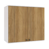 Alacena Aérea 80cm MDF 2 Puertas Kappesberg Blanco/Marrón